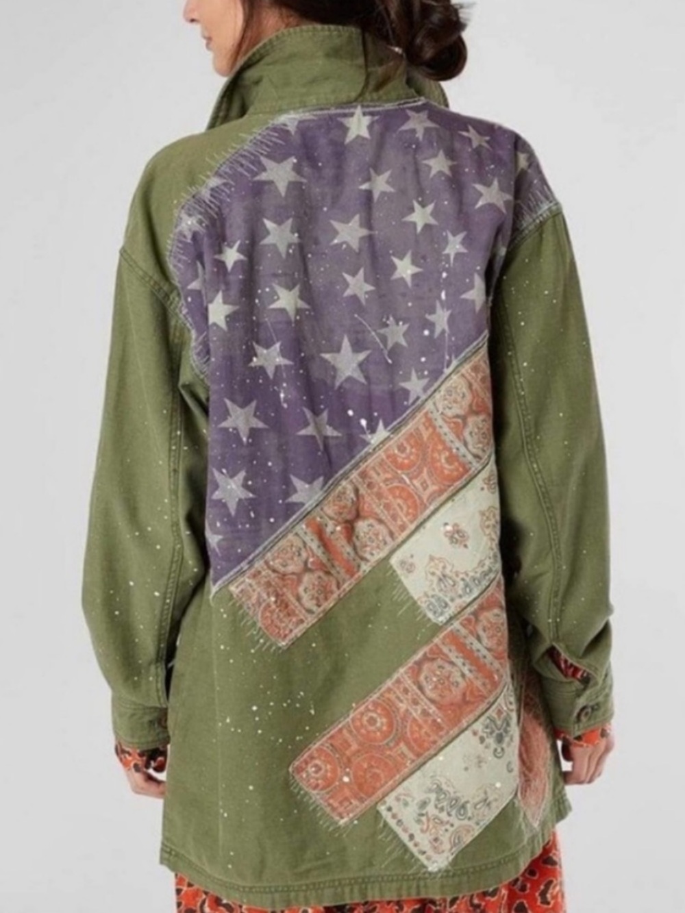 We the Free By Free People Spruce Military Shirt Jacket Army Green Extra Small - Picture 6 of 6